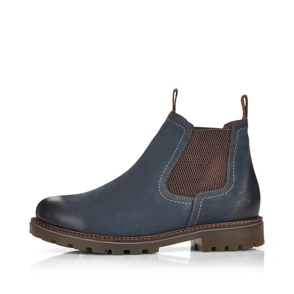 Rieker Blå Remonte D8472 Damestøvler