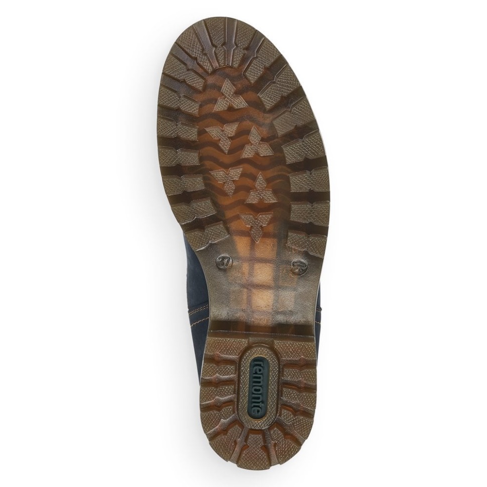 Rieker Blå Remonte D8472 Damestøvler