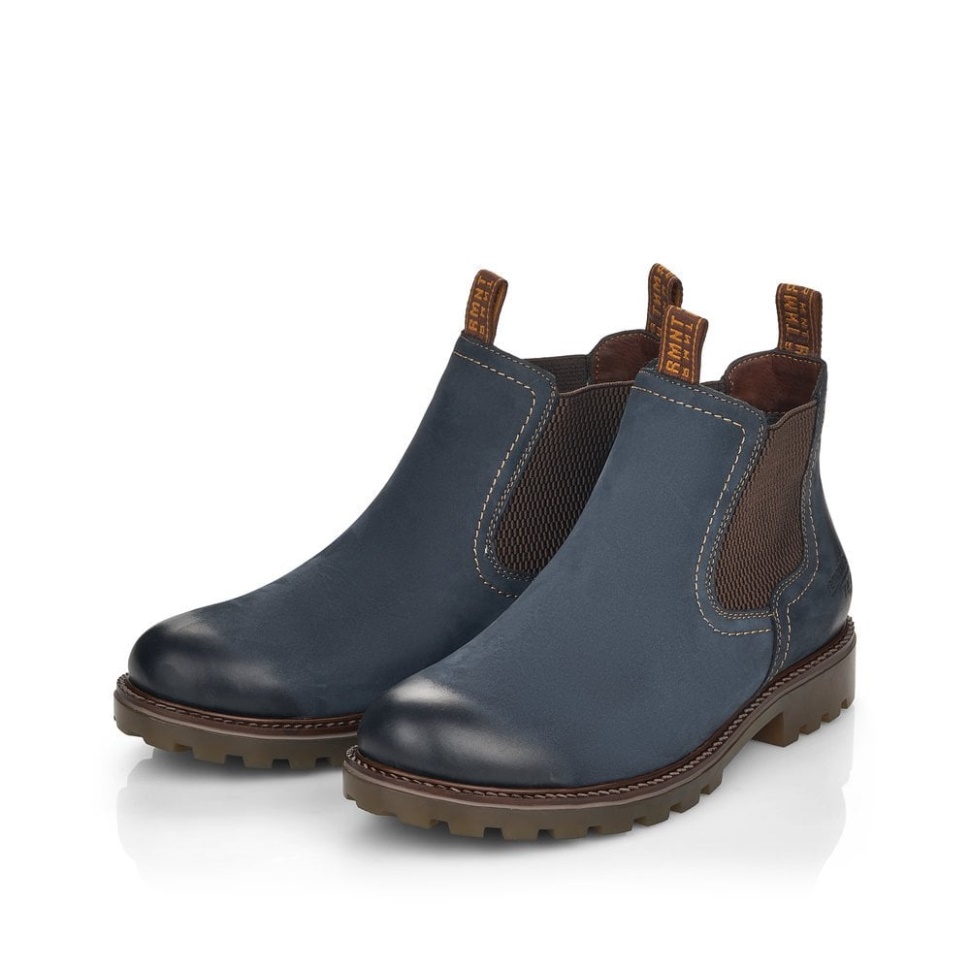 Rieker Blå Remonte D8472 Damestøvler