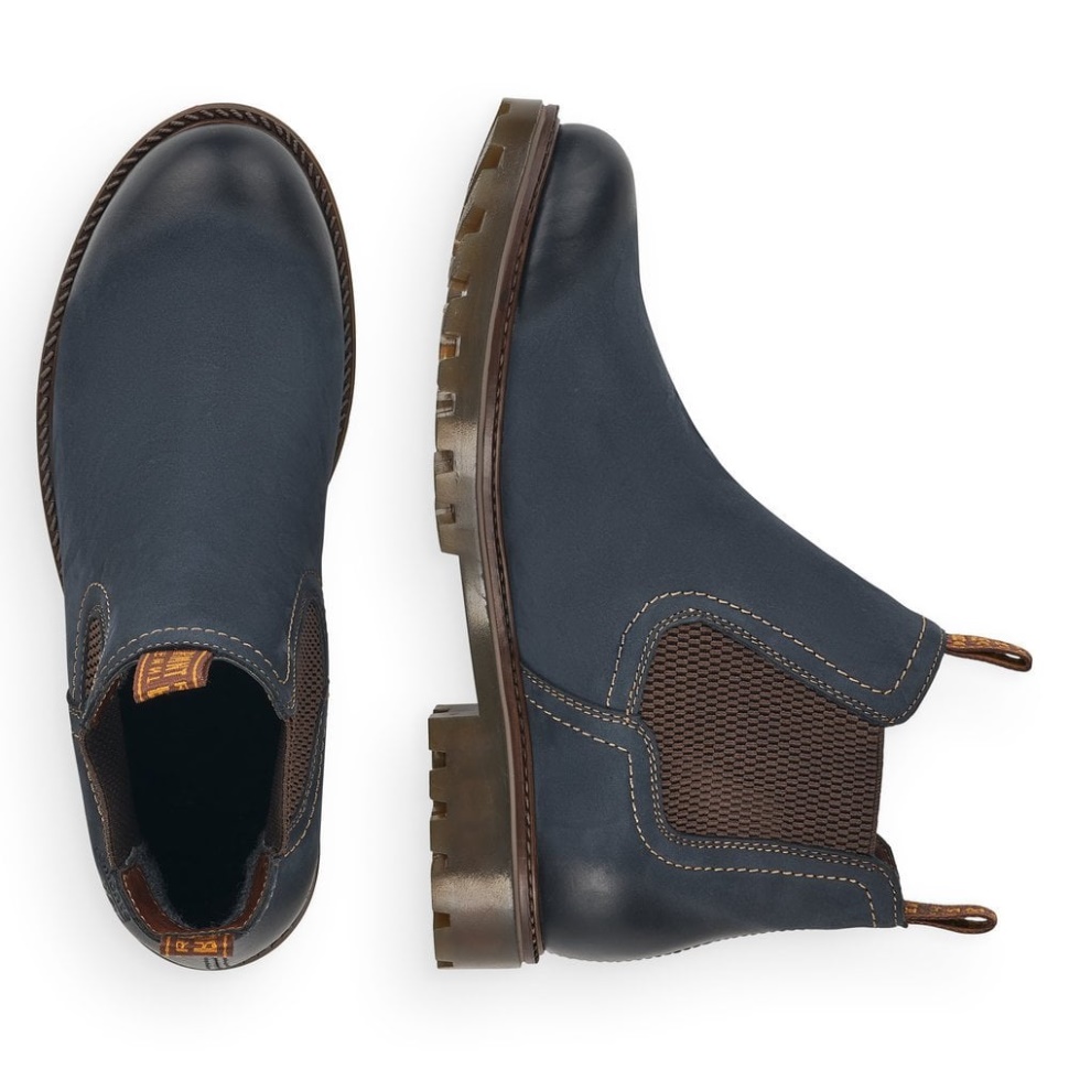 Rieker Blå Remonte D8472 Damestøvler