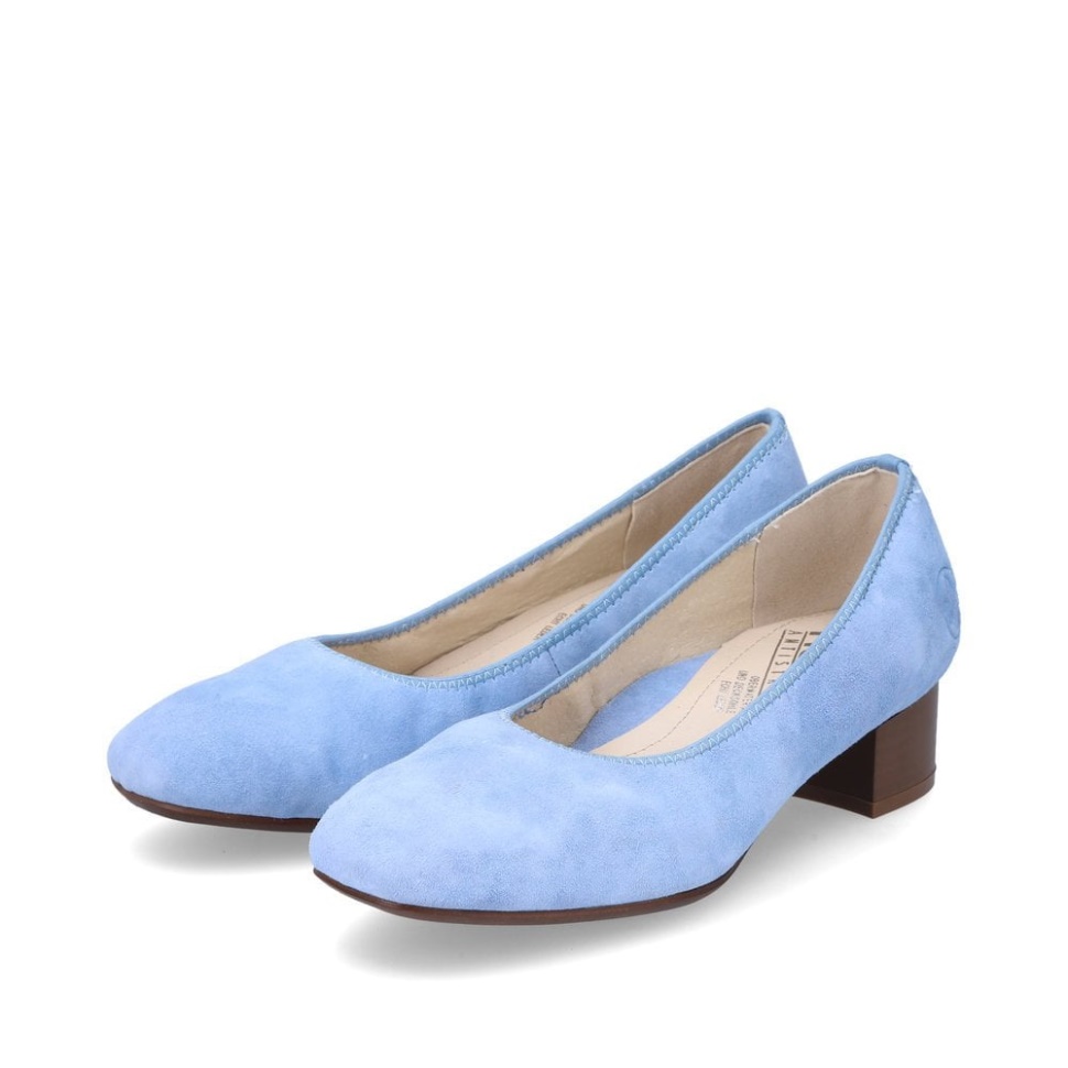 Blå Rieker 49260 Dame Slip-on Sko