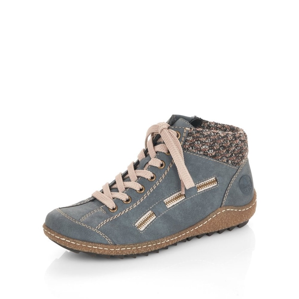 Blå Rieker L7543 Ankelstøvletter For Kvinner