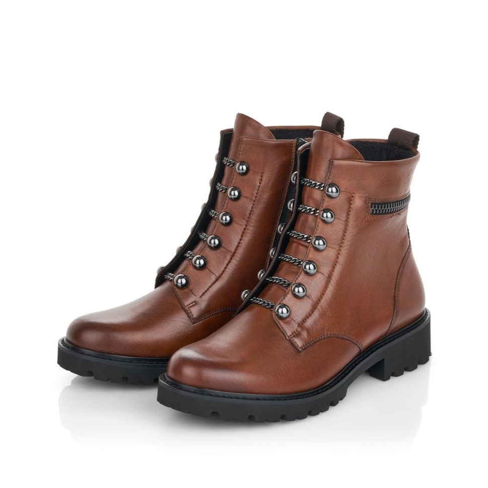 Rieker Brune Remonte D8670 Damestøvler