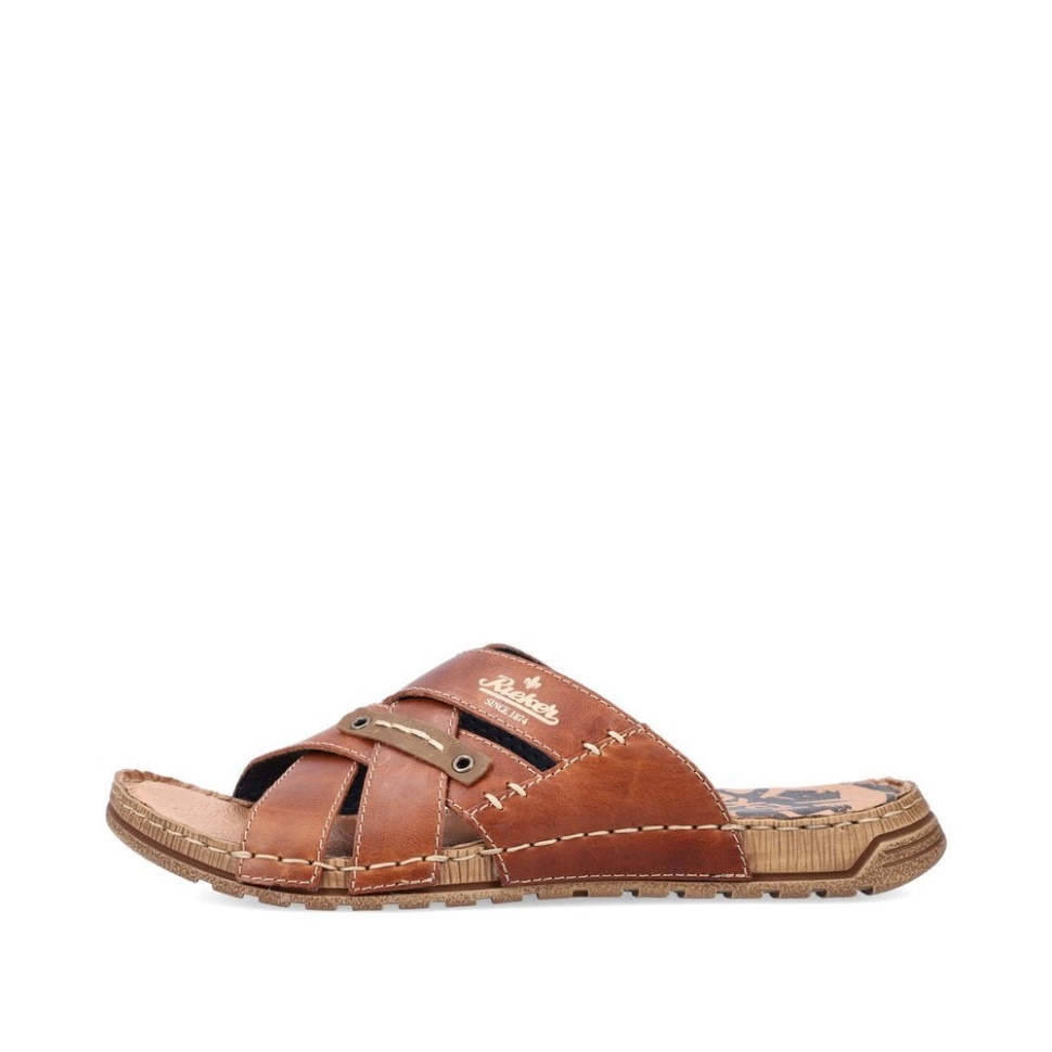 Brune Rieker 21999 Herresandaler