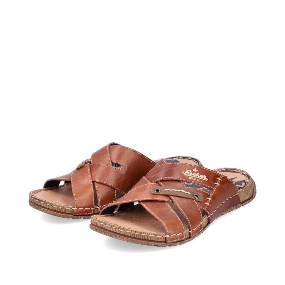 Brune Rieker 21999 Herresandaler