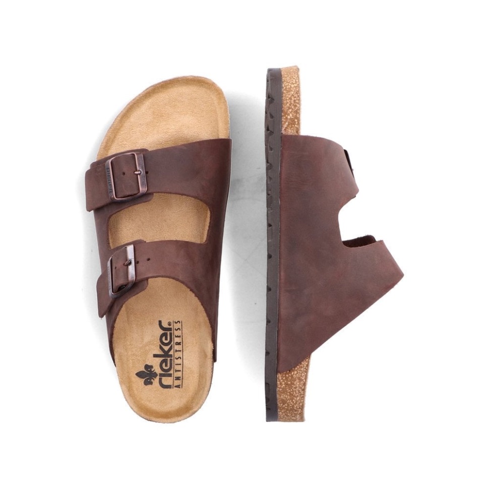 Brune Rieker 22190 Herresandaler