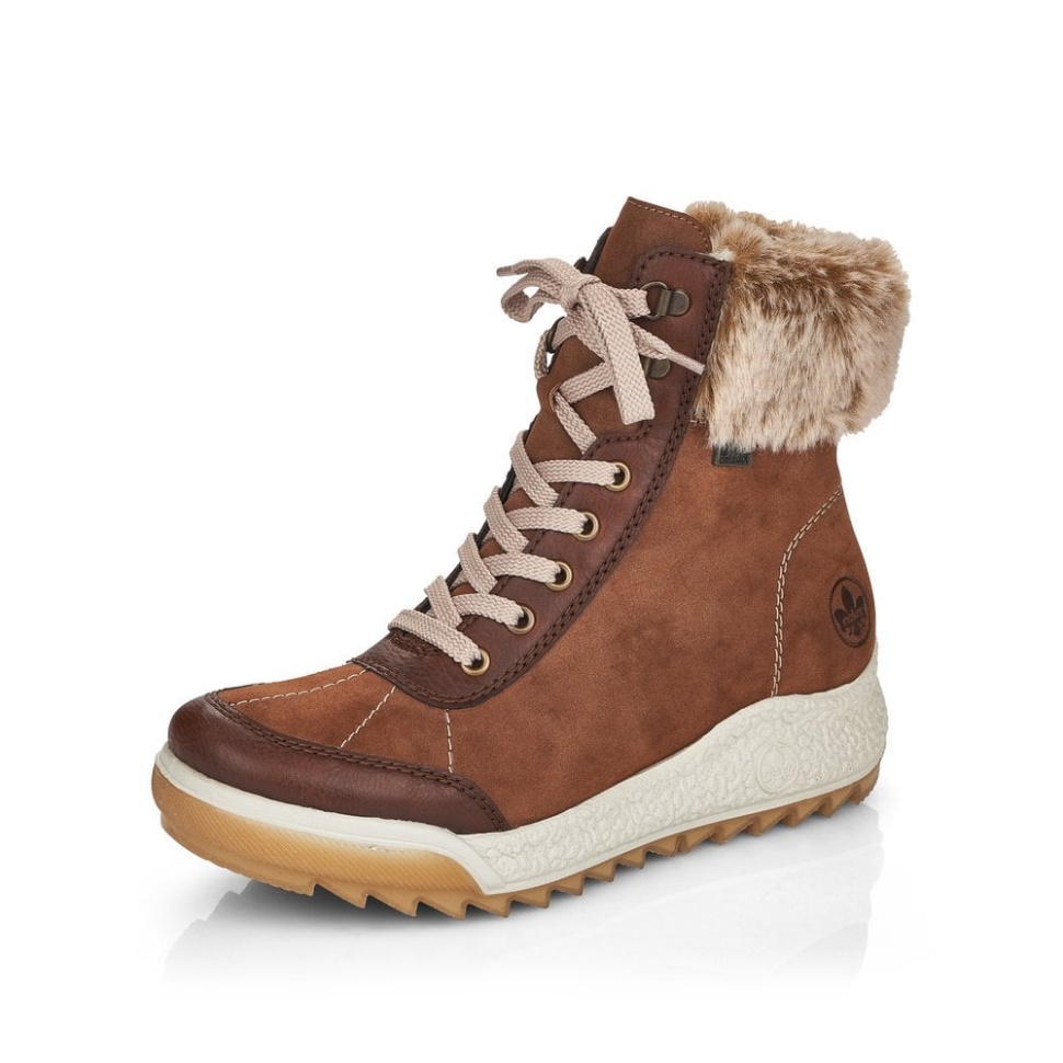 Brune Rieker Y4720 Kvinner Brune Mellomlange Støvler