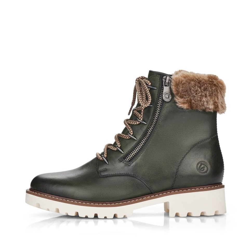 Rieker Grønn Remonte D8692 Damestøvler