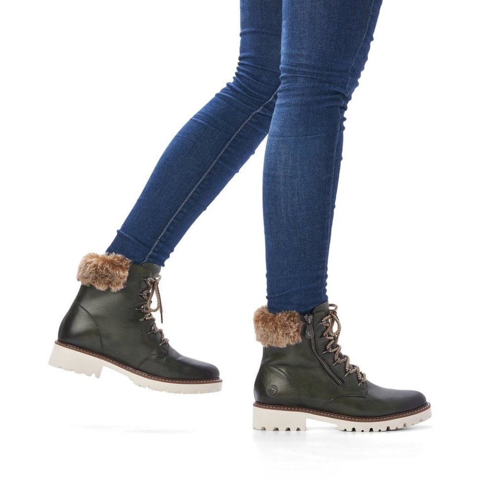 Rieker Grønn Remonte D8692 Damestøvler