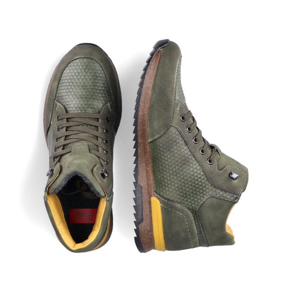 Grønne Rieker 36142 Herrestøvler