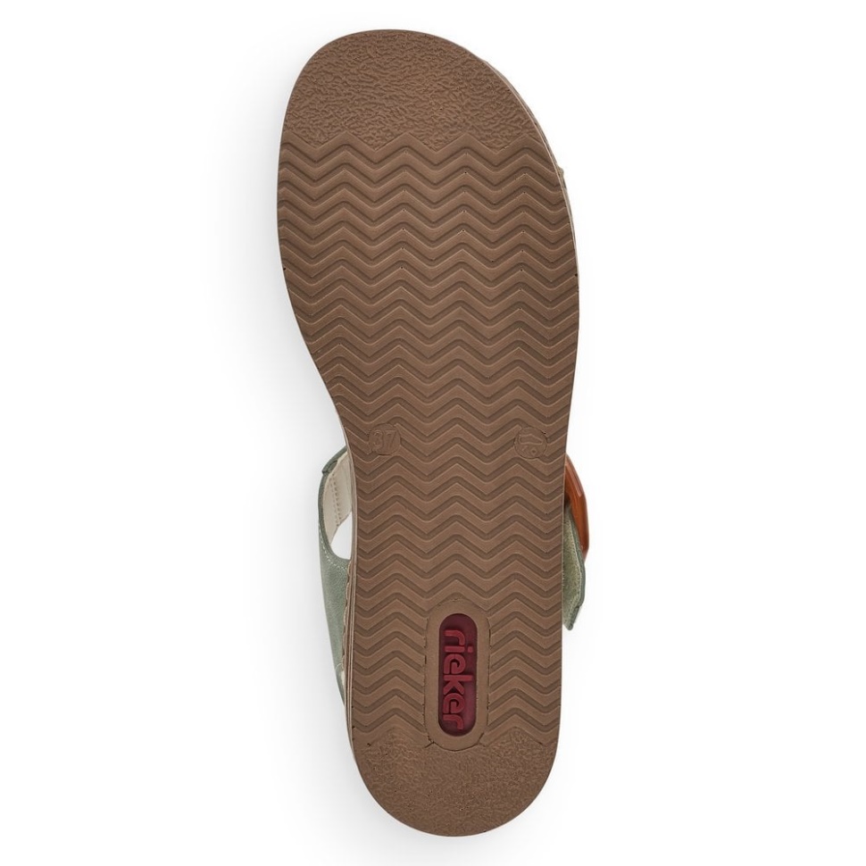 Grønne Rieker 62963 Damesandaler