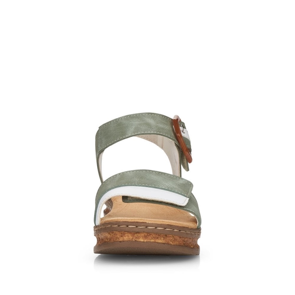 Grønne Rieker 62963 Damesandaler