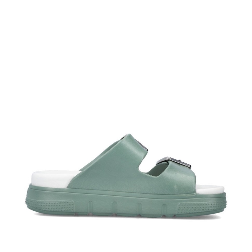 Grønne Rieker P2180 Damesandaler