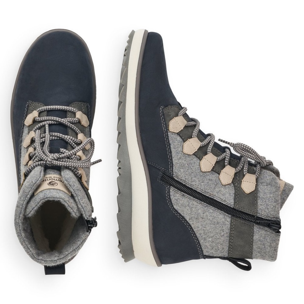 Rieker Grå Remonte R8481 Damestøvler