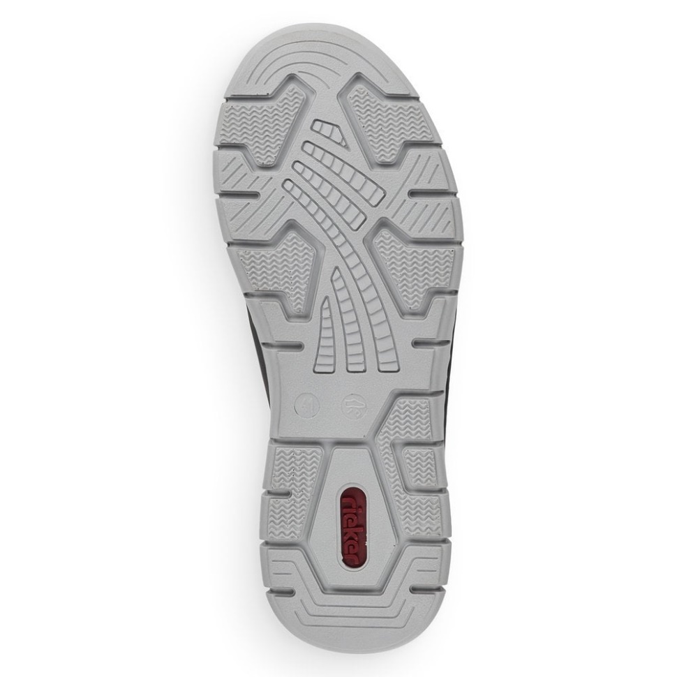 Grå Rieker Herre Slip On Sko