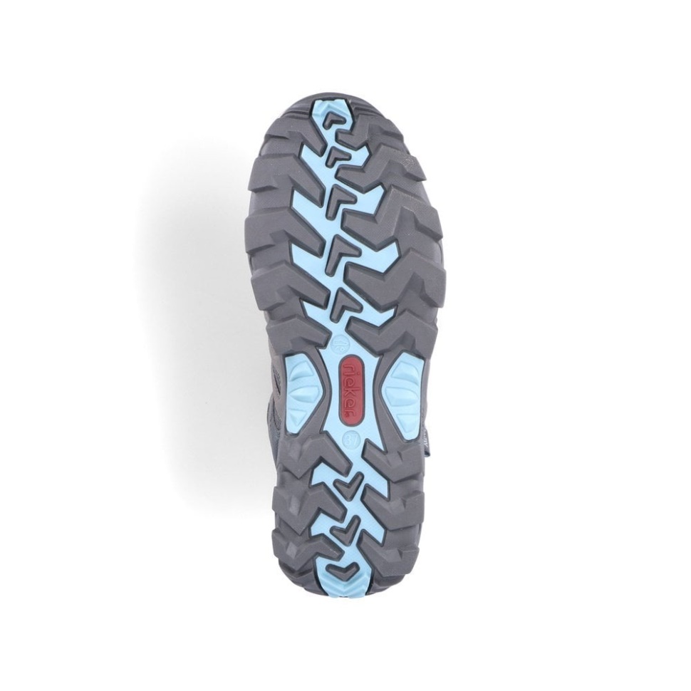 Grå Rieker X8820 Damestøvler