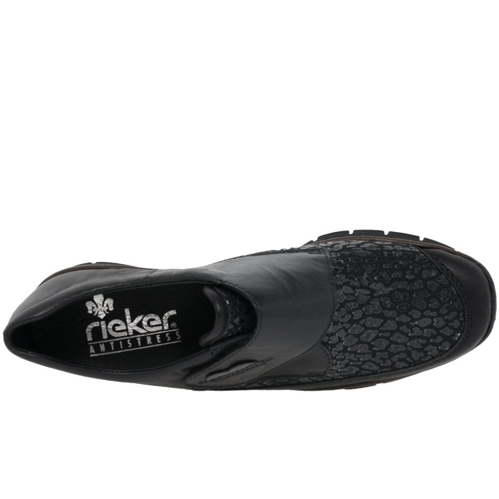 Svart Rieker Merry Womens Riptape Festesko