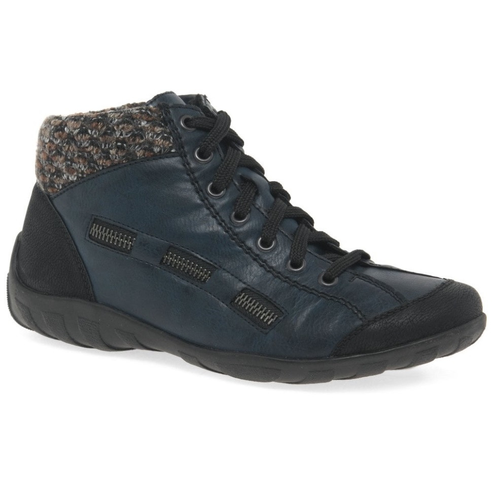 Marineblå Rieker Jinnie Uformelle Ankelstøvletter Med Snøring For Kvinner