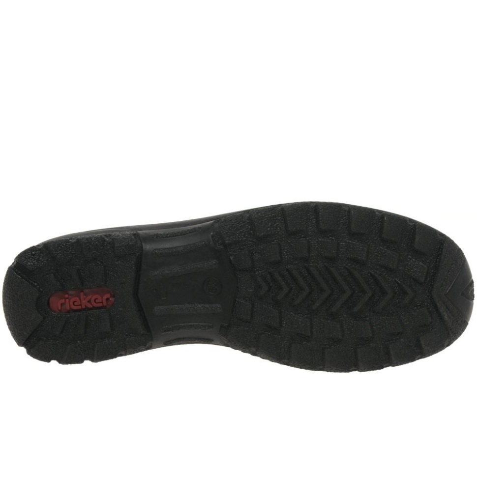 Rieker Emilia Kvinners Casual Semsket Slip On Loafers Svart