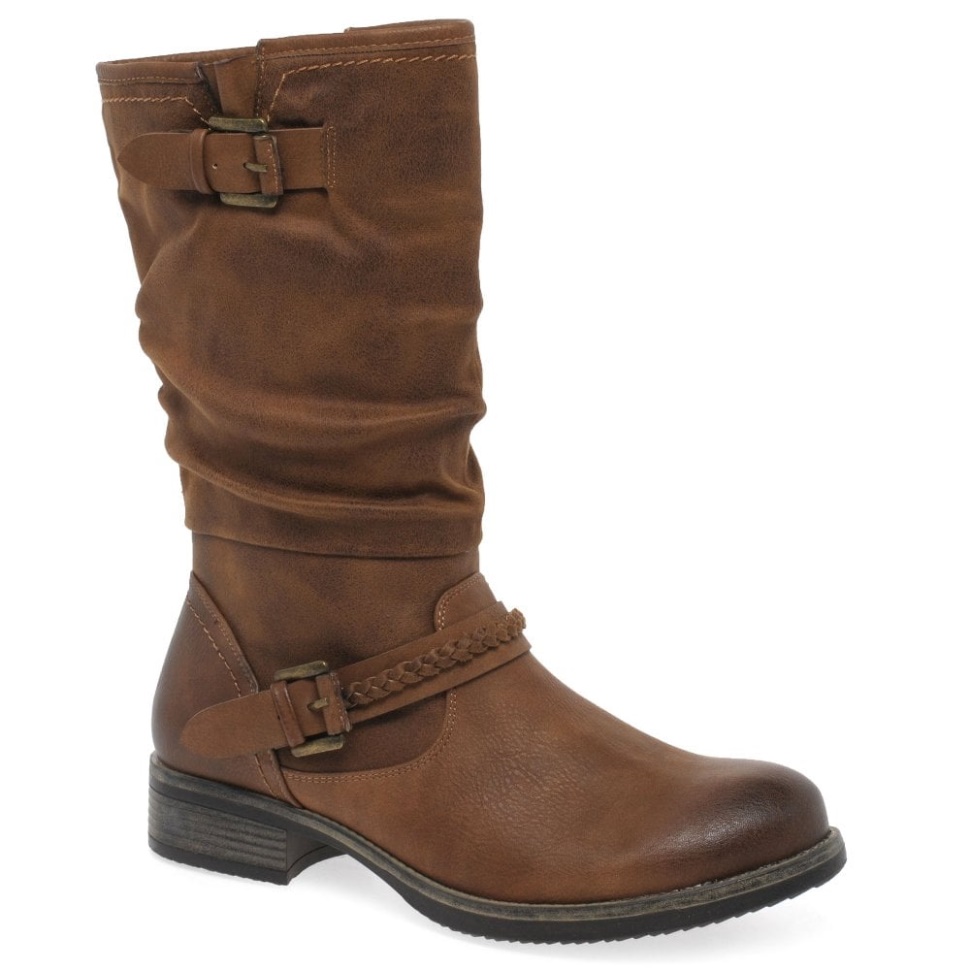 Rieker Estella Dame Legglange Slouch Boots Mor