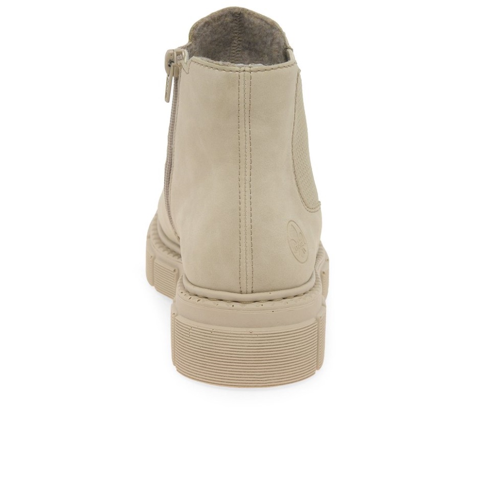 Rieker Nula Dame Chelsea Boots Cream