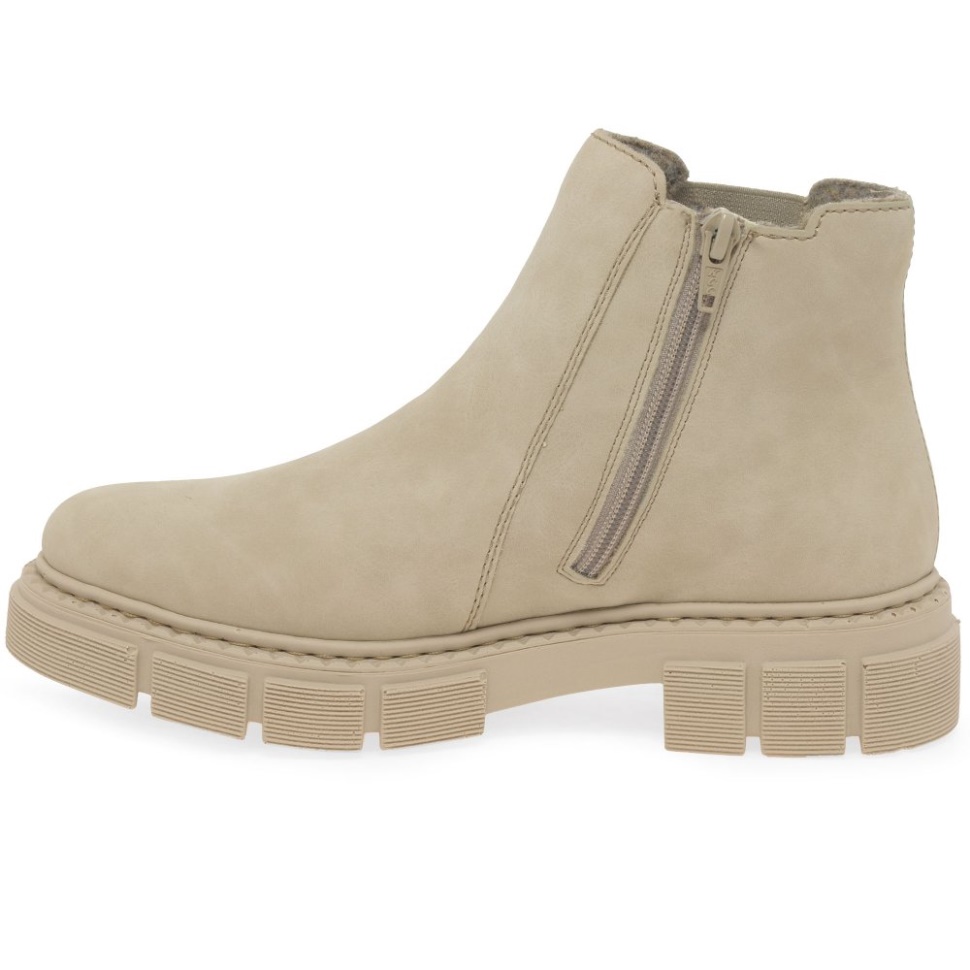 Rieker Nula Dame Chelsea Boots Cream