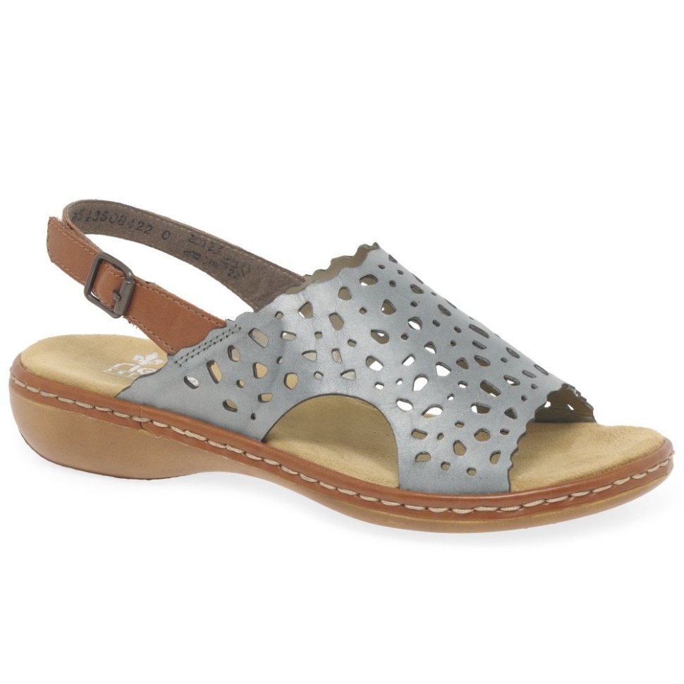 Hvite Rieker Andora Damesandaler
