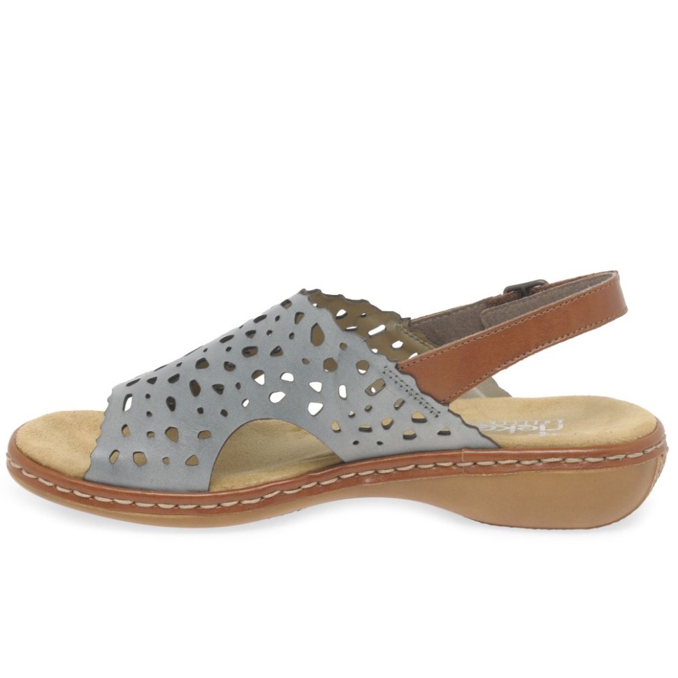 Hvite Rieker Andora Damesandaler