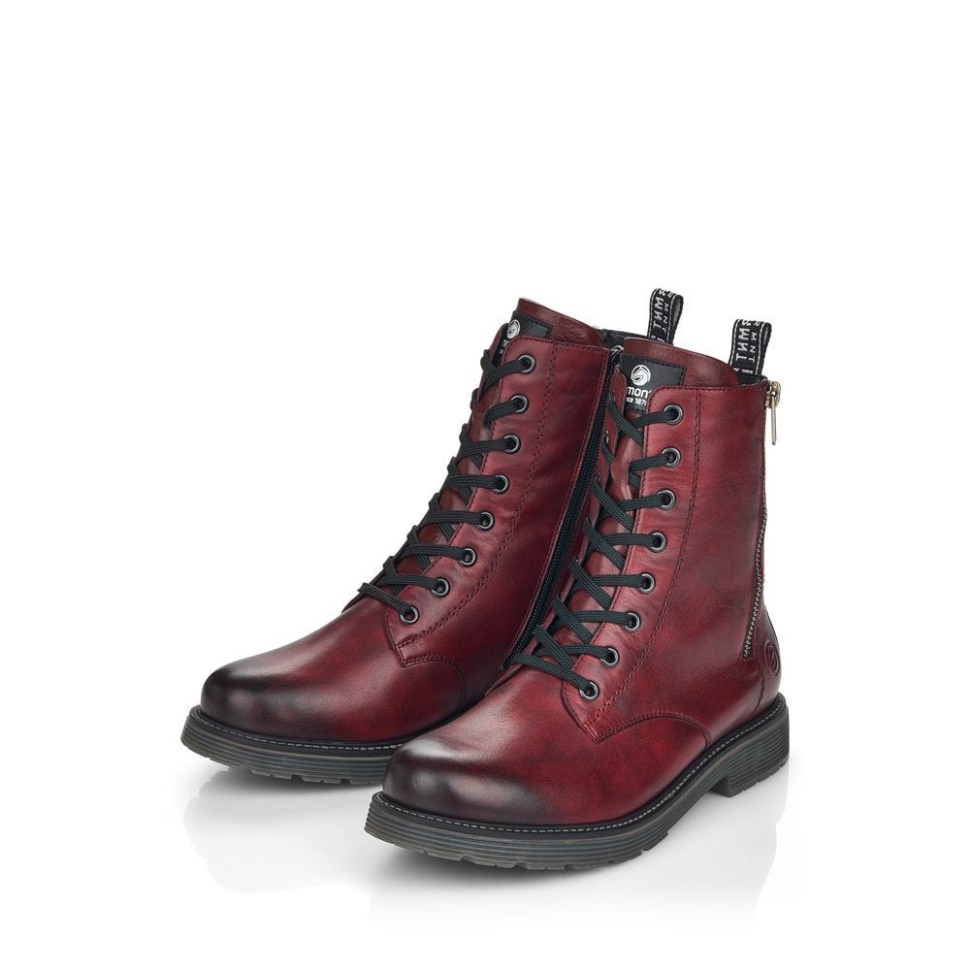 Rieker Røde Remonte D4871 Damestøvler