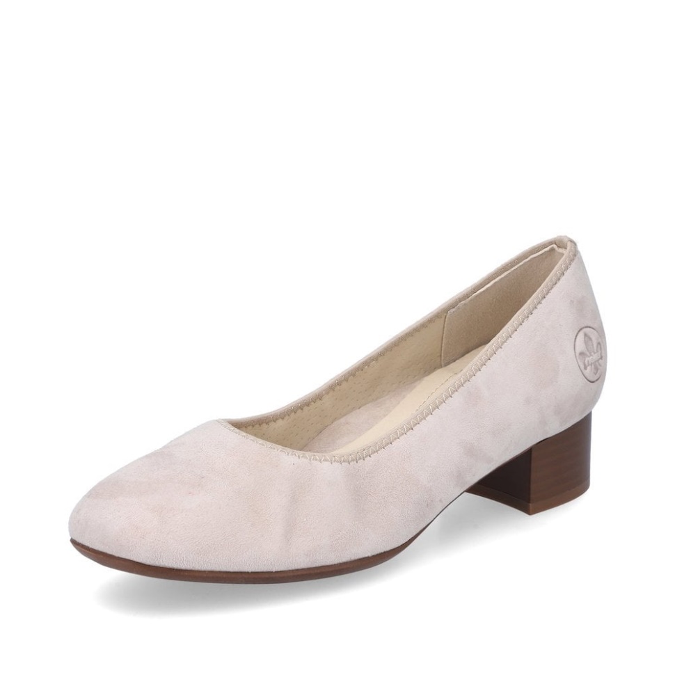 Rieker 49260 Kvinner Slip-on Sko Beige
