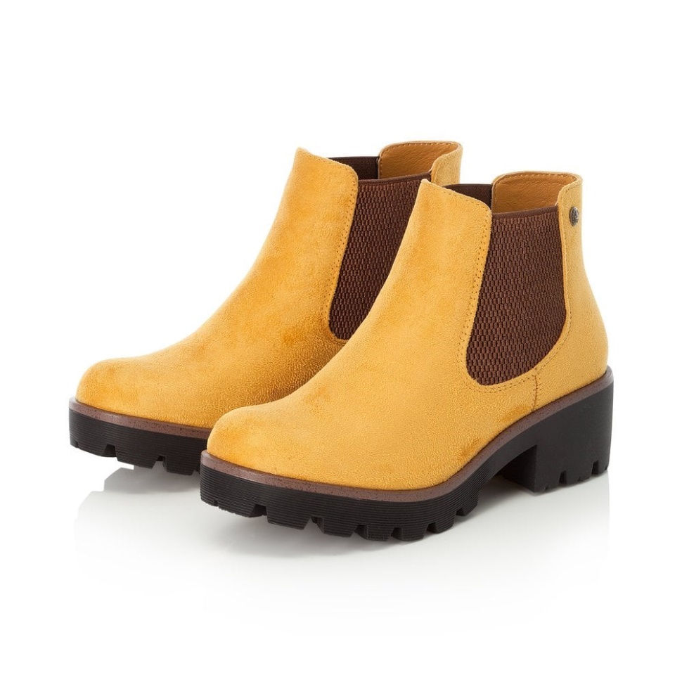 Rieker 99284-68 Gule Ankelstøvletter For Kvinner