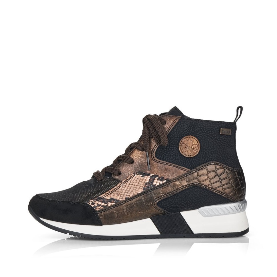 Rieker N7610 Damestøvler Svart