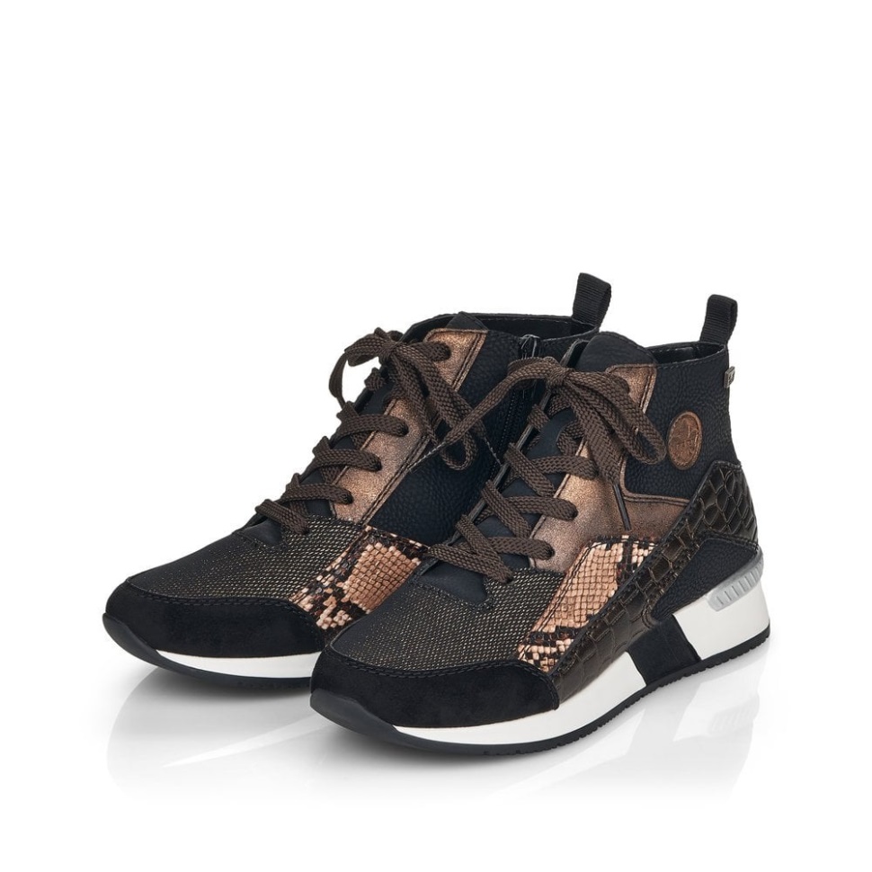 Rieker N7610 Damestøvler Svart