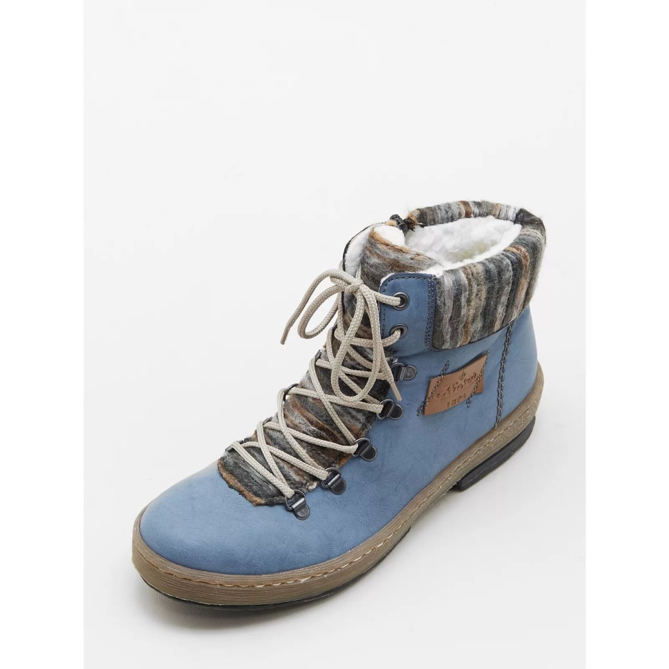 Tan Rieker Ankelstøvlett Med Snøre