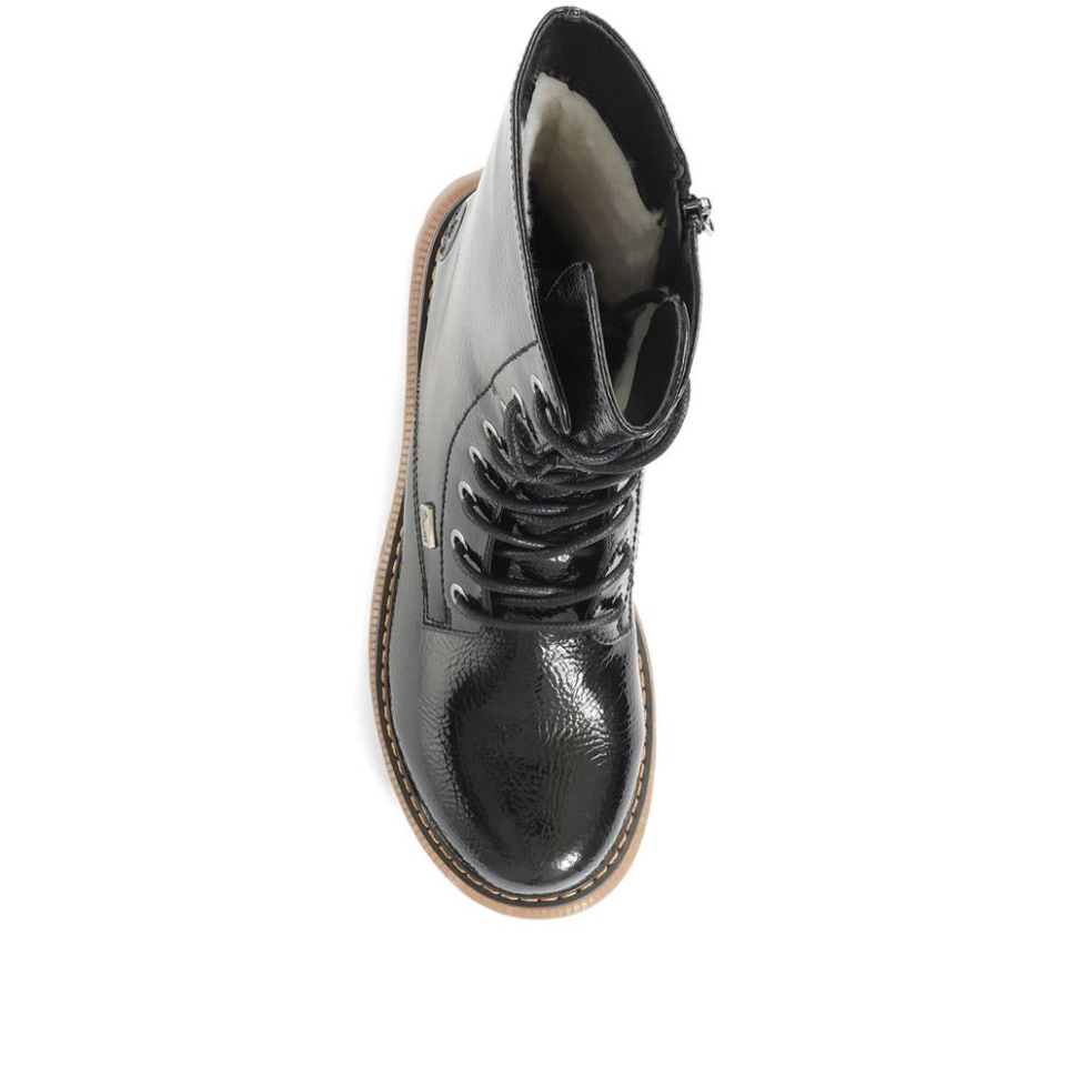 Rieker Svarte Lanesko Med Snøring