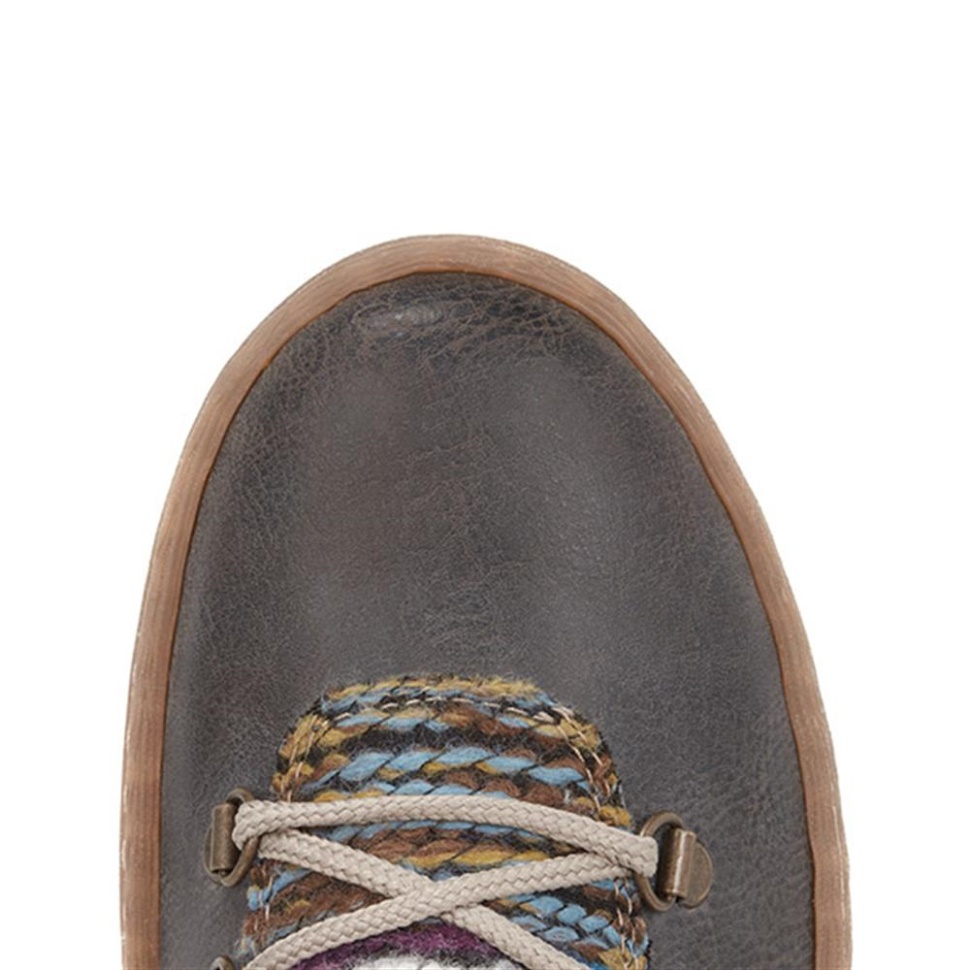 Rieker Blå Ankelstøvlett Med Snøre