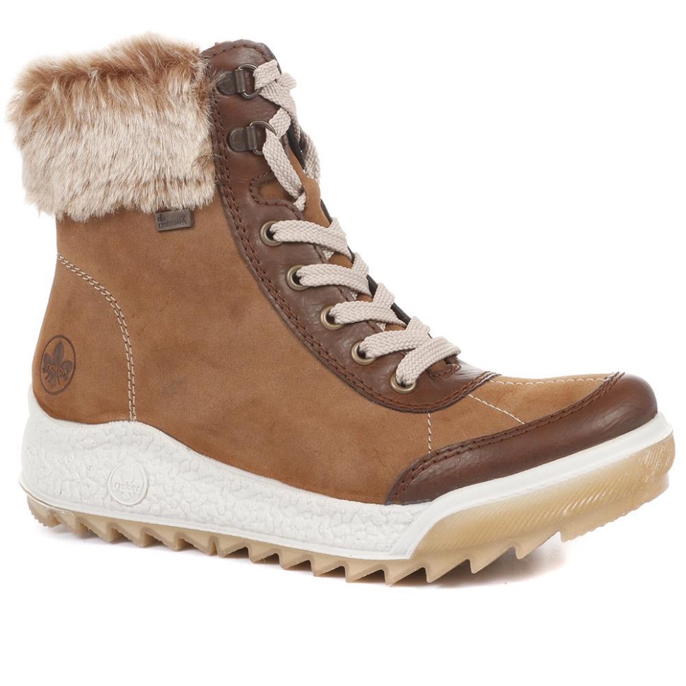 Rieker Brune Turstøvler Med Snøring