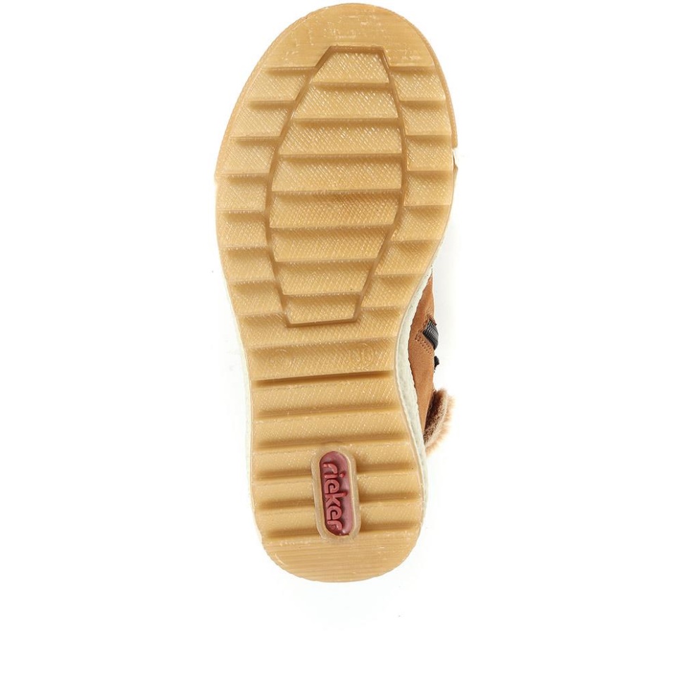 Rieker Brune Turstøvler Med Snøring