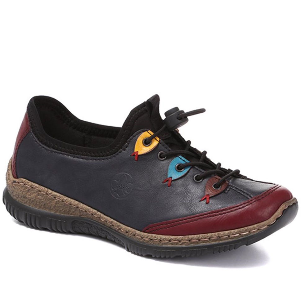 Rieker Burgunder Multi Slip-on Fritidssko
