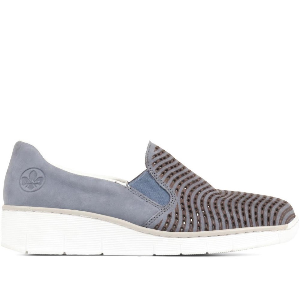 Rieker Denim Slip-on Sommersko