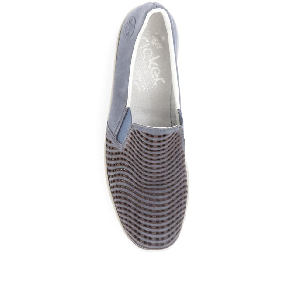 Rieker Denim Slip-on Sommersko