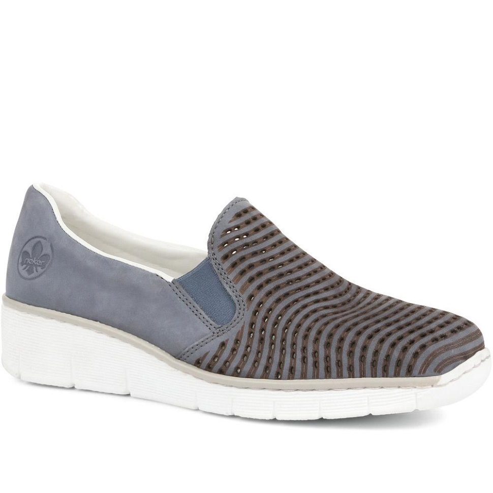 Rieker Denim Slip-on Sommersko