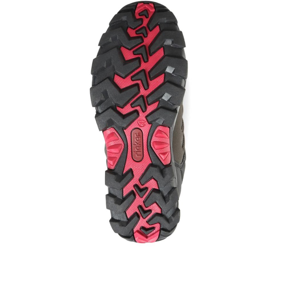 Rieker Grå-svarte Vannavstøtende Gåsko