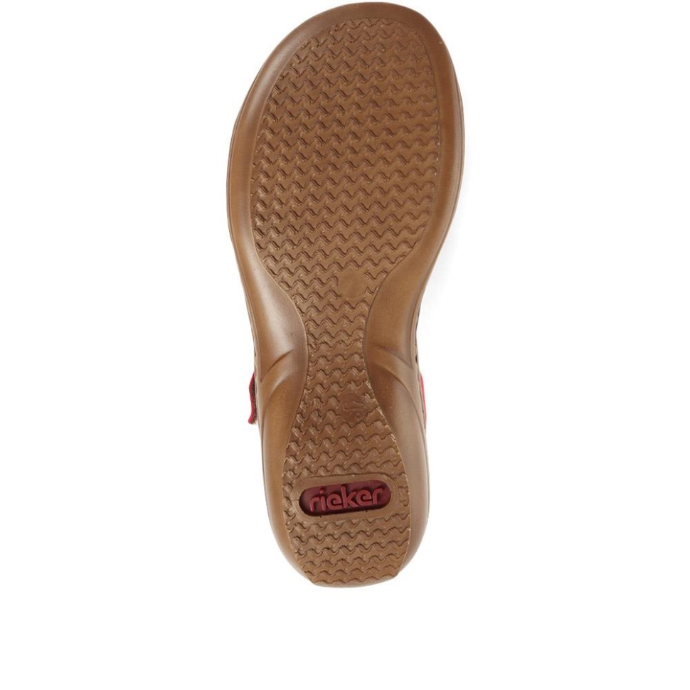 Rieker Røde Fullt Justerbare Sandaler