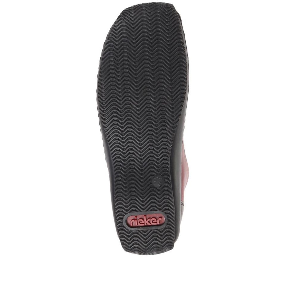Rieker Slip On Sko Burgunder