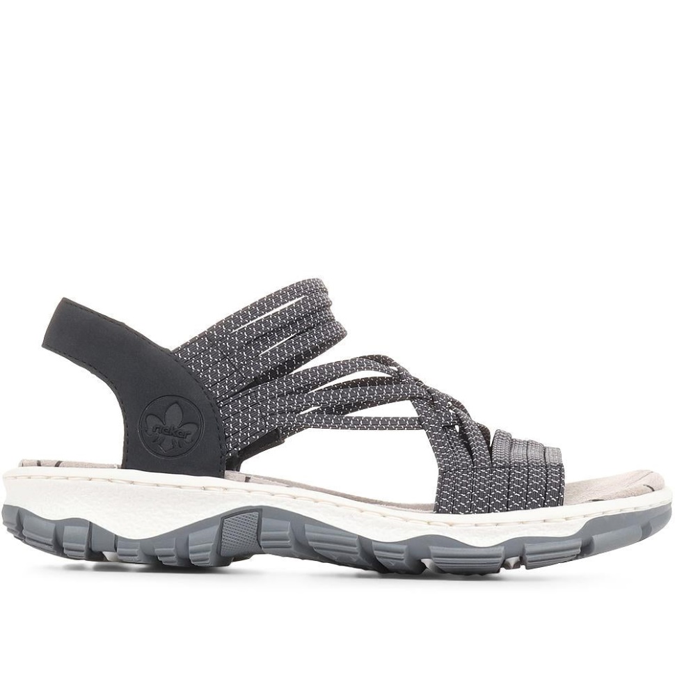 Rieker Stretchy Pull-on Sandaler Marine