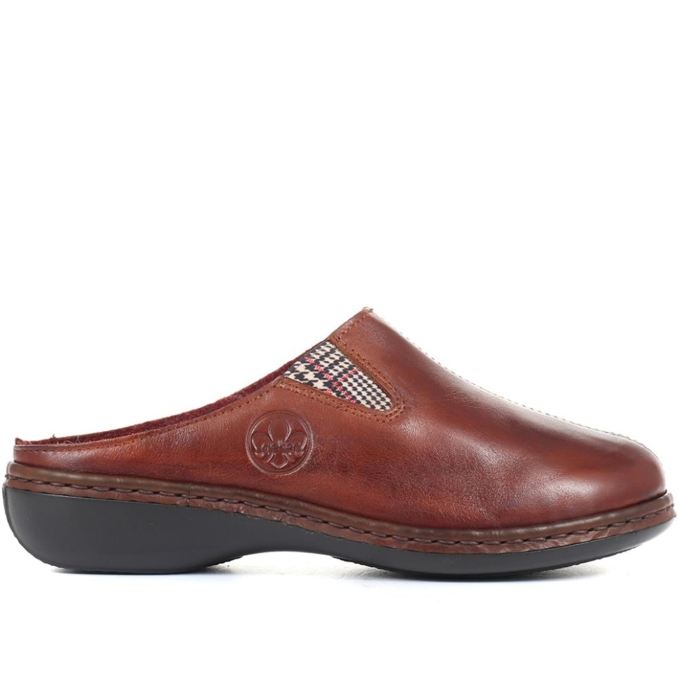 Rieker Tan Skinn Mule Tøfler